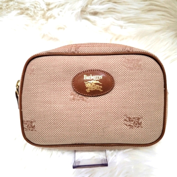 🔹️BURBERRY🔹️  VINTAGE COSMETIC PURSE POUCH IN EUC ✨️🍍 - Picture 1 of 11
